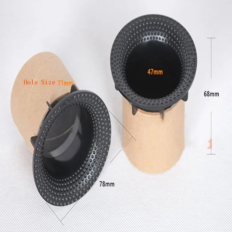 

10pcs/lot Hole 71*68mm ABS material paper tube speaker guide tube HiFi audio accessories exhaust hole empty box body tube