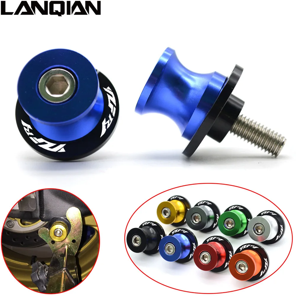 

M6 For YAMAHA YZF R1 CNC Aluminum Motorcycle Accessories Swingarm Spools Slider 6mm Swing arm Stand Screws With YZF-R1 LOGO