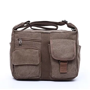 Новая Холщовая Сумка, мужская сумка, косая сумка, мужская сумка-мессенджер, сумка на плечо - Цвет: coffee