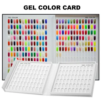 

Professional 216/120 Colors Nail Gel Polish Display Chart with Tips Chart Color Card Display Nail Polish Nail Color Card