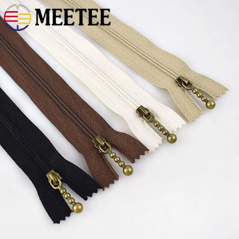 Meetee 20 штук 3 #12-25 см нейлоновая застёжка-молния закрытый конец молния куртка diy