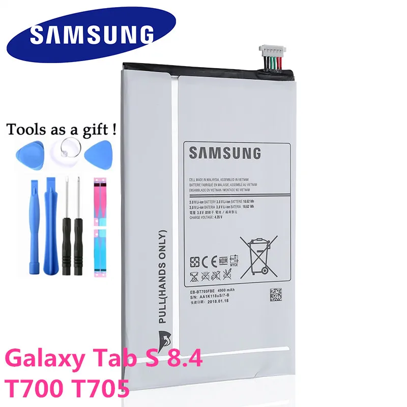 SAMSUNG оригинальный запасной EB-BT705FBE батареи для Samsung GALAXY Tab S 8 4 T700 T705 аутентичный