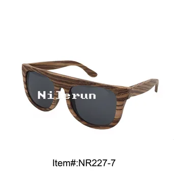 

fashion gray lens zebra wood sunglasses