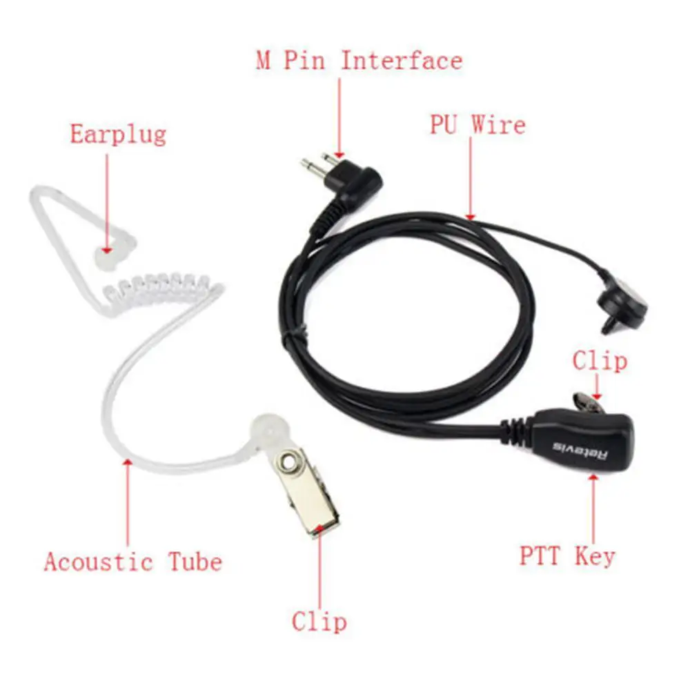 Radio Walkie earphone Air Acoustic Tube Earpiece 2 Pin PTT Transparent Headset for Kenwood HYT BAOFENG 1 Radio Walkie earphone Air Acoustic Tube Earpiece 2 Pin PTT Transparent Headset for Kenwood HYT BAOFENG 3