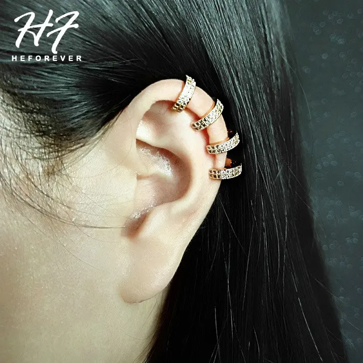 European and American Retro Style hollow Ear Bone Clip Earrings for