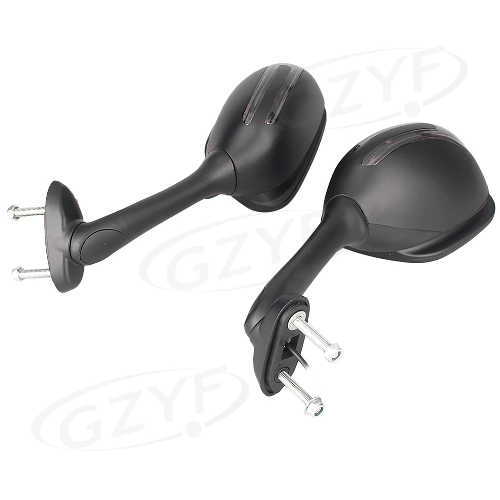 For Suzuki GSXR1000 2005-2015 K5 K7 K9 & GSXR 600 750 2006-2015 K6 K8 K11 Rear View Side Wing Mirrors LED Trun Signal Lamp Light