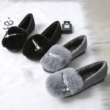 Брендовая обувь на меху; женские зимние туфли без задника с квадратным носком; украшение с кристаллом; обувь на плоской платформе; женские тапочки; домашние мокасины;