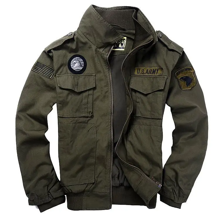 

Winter outdoor camping Hiking hunting jackets Men's 100% cotton Military Tactical coats pilot 101 air force bomber jacket S-3XL