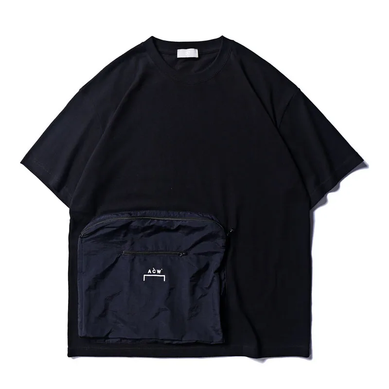 

19SS Summer A-COLD-WALL ACW T Shirt Hip Hop Men Women Top Tees Hight Quality Black Large Pocke tA-COLD-WALL ACW T shirt