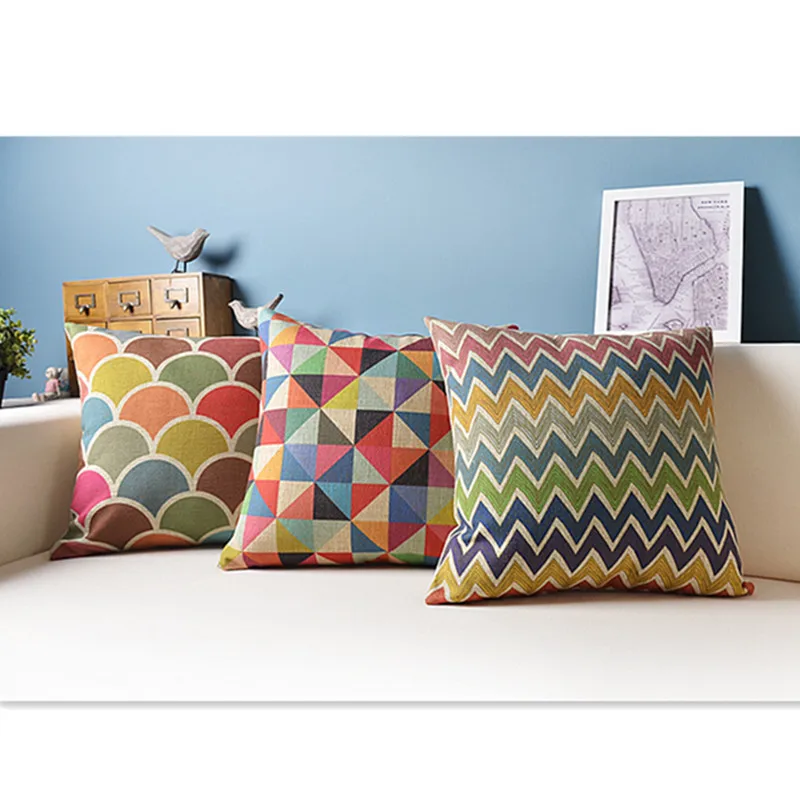 geometric cushion for sofa