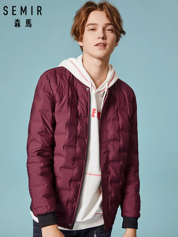 

SEMIR Men Lightweight Puffer Jacket Men's Down Jacket Padded Jacket Quilted Jacket with Stand-up Collar for Men Winter Outwear