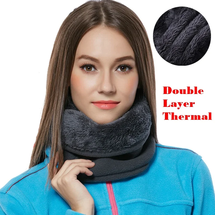 Winter Outdoor Sport Ring Scarves Fleece Neck Warmer (9)