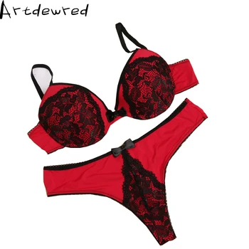 

Intimante VS 70-85 CD Cup Sexy Push Up Bra Thong Sets Embroidery Lace Plus size women bra set ropa interior mujer underwear sets