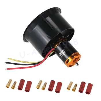 

Register shipping 1 set 64mm EDF Set 2822 3500KV Motor with 12 Blades Ducted Fan for RC Airplane