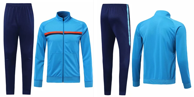 ZMSM, осенне-зимний футбольный костюм, для взрослых, для улицы, дома, фитнеса, бега, куртки и штаны, пальто на молнии, длинный футбольный тренировочный костюм