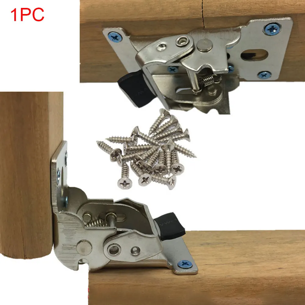 

90 Degrees Hinge Connection Steel Self Locking High Hardness Folding Hardware Cabinet Dining Table Furniture Practical