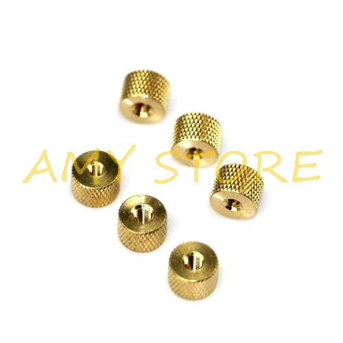 Brass Nut Cylindrical Adjust Knurled Thumb Nut for Water Cooling PC Case Model 