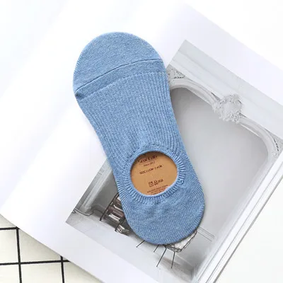Blue Socks 5 пар/лот, однотонные невидимые носки, милые хлопковые дышащие женские носки, летние забавные короткие женские носки длиной до лодыжки, повседневные Мягкие носки - Цвет: Blue Socks