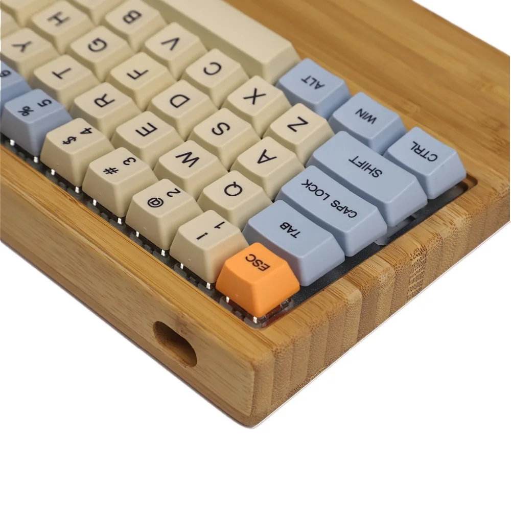 capa de pulso de madeira de bambu descanso em para mini teclado mecânico compatível com