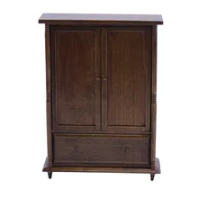 1:12 Масштаб миниатюрная мебель для кукольного дома винтажный деревянный шкаф куклы аксессуары для дома