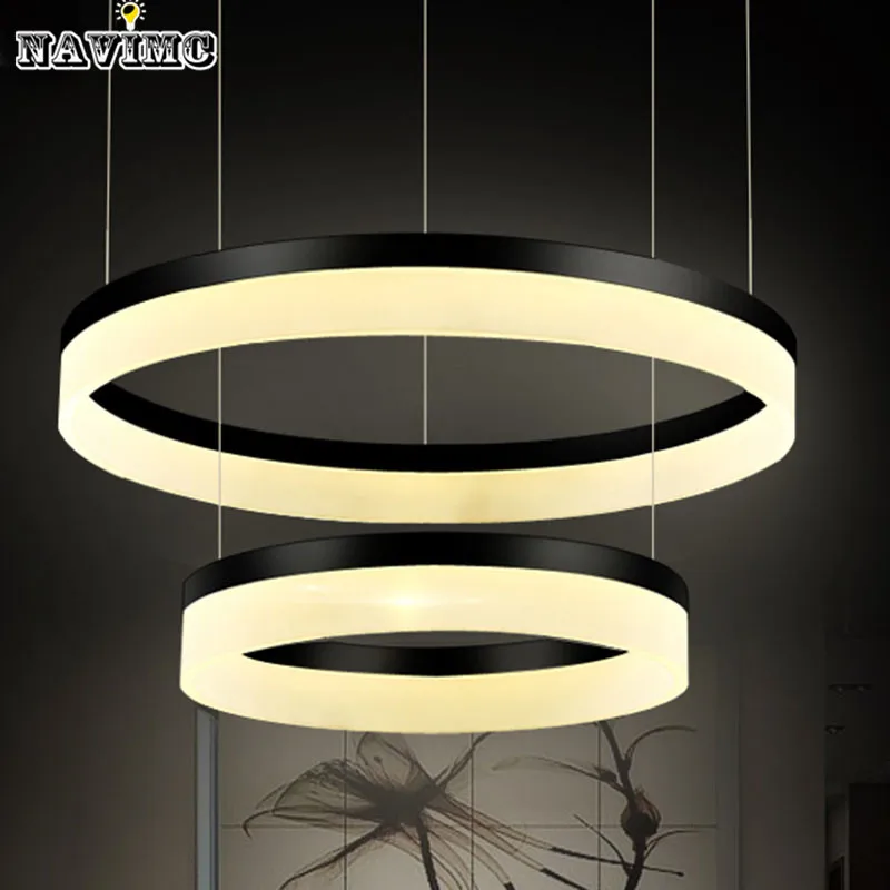 NEW Modern LED Chandelier Acrylic Round LED Light Fixture DIY Style ... NEW Modern LED Chandelier Acrylic Round LED Light Fixture DIY Style ...