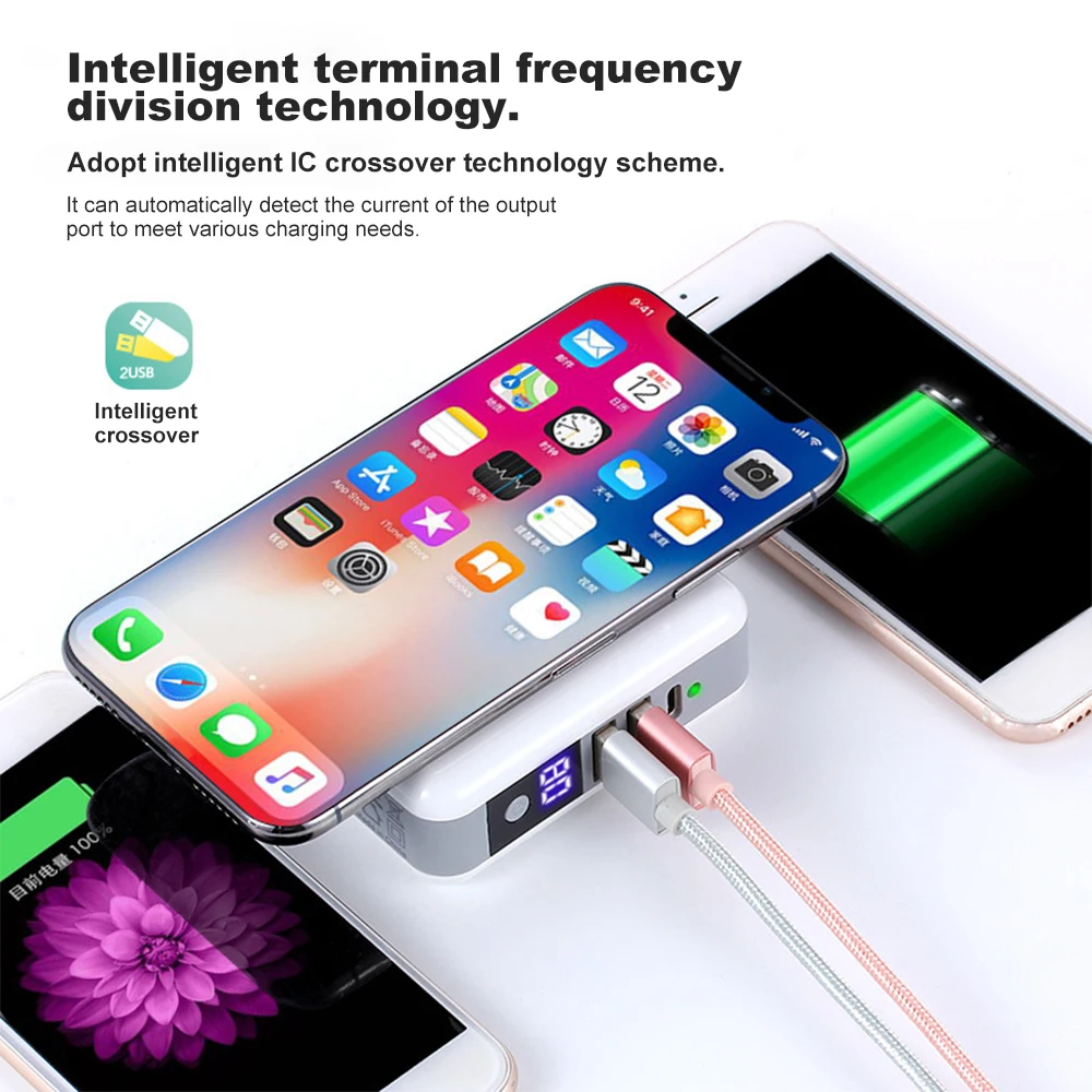 Внешний аккумулятор на 6700 мА · ч с двумя USB портами|Чехлы аккумулятором| |