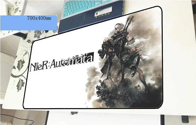 

nier automata mouse pad gamer High-end 700x400x2mm notbook mouse mat gaming mousepad locked edge pad mouse PC desk padmouse