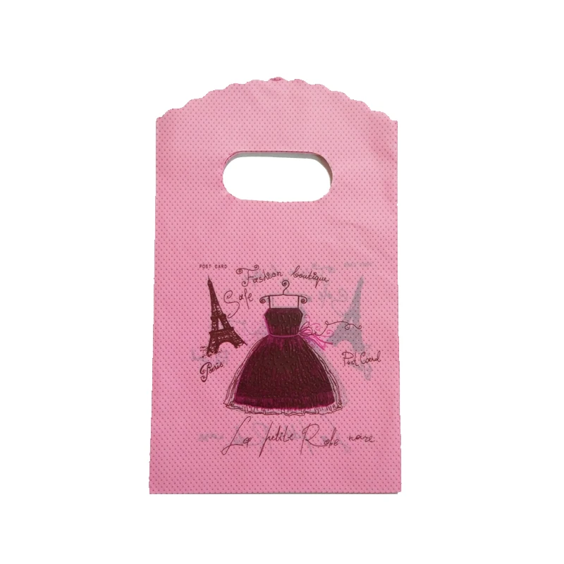 Wholesale 150pcs/lot Pink Plastic Bag 9x15cm Small Jewelry