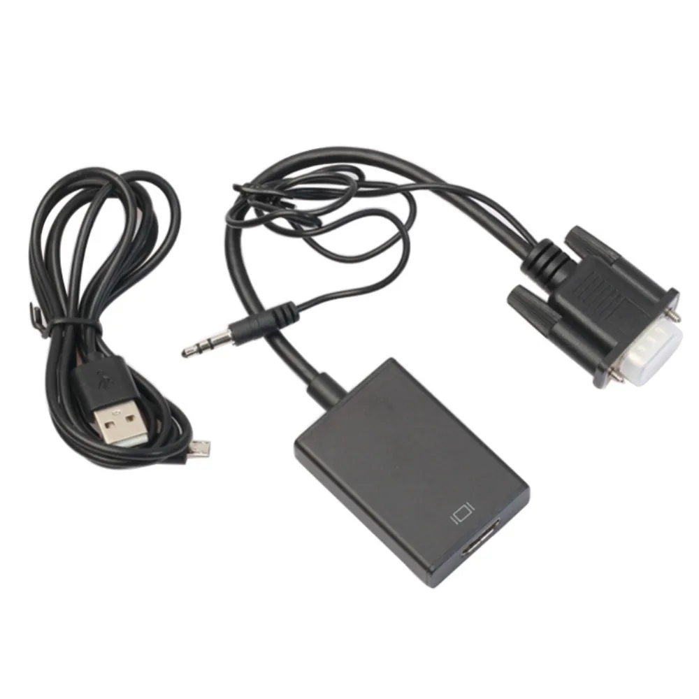 Адаптер VGA HDMI с 3 5 мм аудио поддержкой 1080P и USB кабель питания видео конвертер для