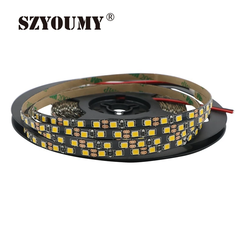 Szyoumy светодиодные полосы 2835 DC12V 60led/м Гибкие светодиодные полосы SMD 2835 белый теплый белый ULTER бухта Крытый светодиодные освещение