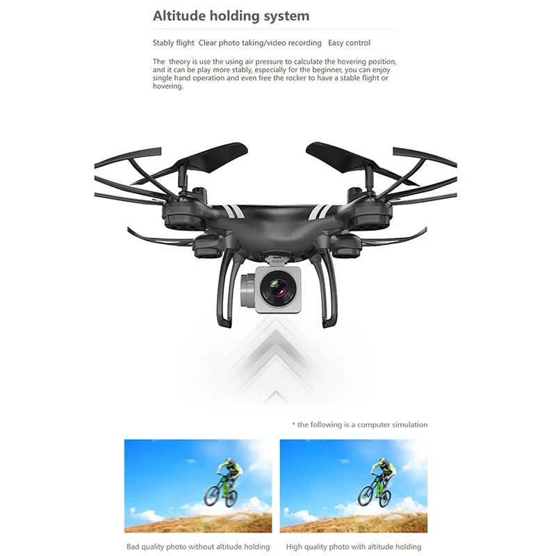 

Newly 4CH UAV Drone HD Camera Height Remote Control Wifi Version Toys for Students Teenagers BN99