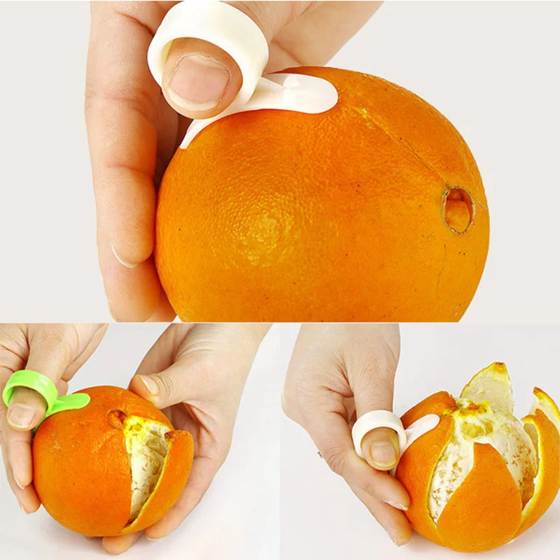 1pcs Kitchen Gadgets Cooking Tools Peeler Parer Finger Type Open Orange Peel Zesters Device Color Random |