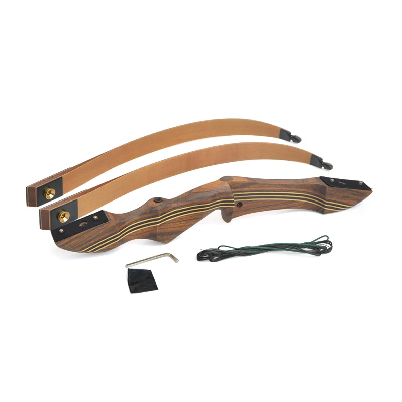 

Archery Equipments 60 inch Archery Recurve Bows 20-55lbs Wooden Hunting Bows for Target Recurve Long Bows and Arrows Sports