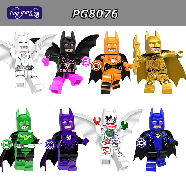 Hao Gao Le 10sets Super Hero Gree/blue/ Orange Lantern Batman Action Figure  Indigo Tribe Batman Building Blocks Toys Pg8076 - Blocks - AliExpress