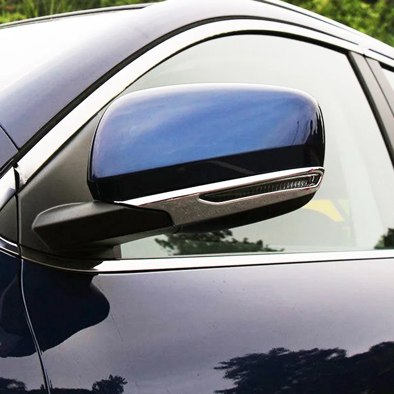 Chrome Side Porta Espelho Retrovisor Faixa Capa,