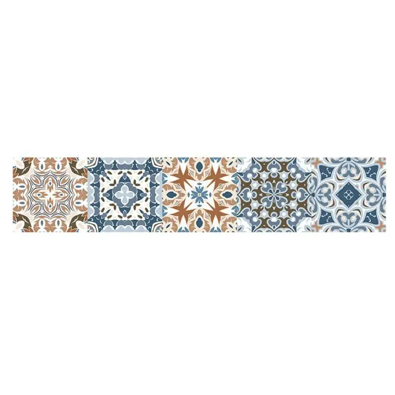 Винтажный марокканский стиль плитки стикер s ПВХ водонепроницаемый самоклеющийся стикер стены s мебель ванная комната DIY Съемная плитка наклейка - Цвет: H