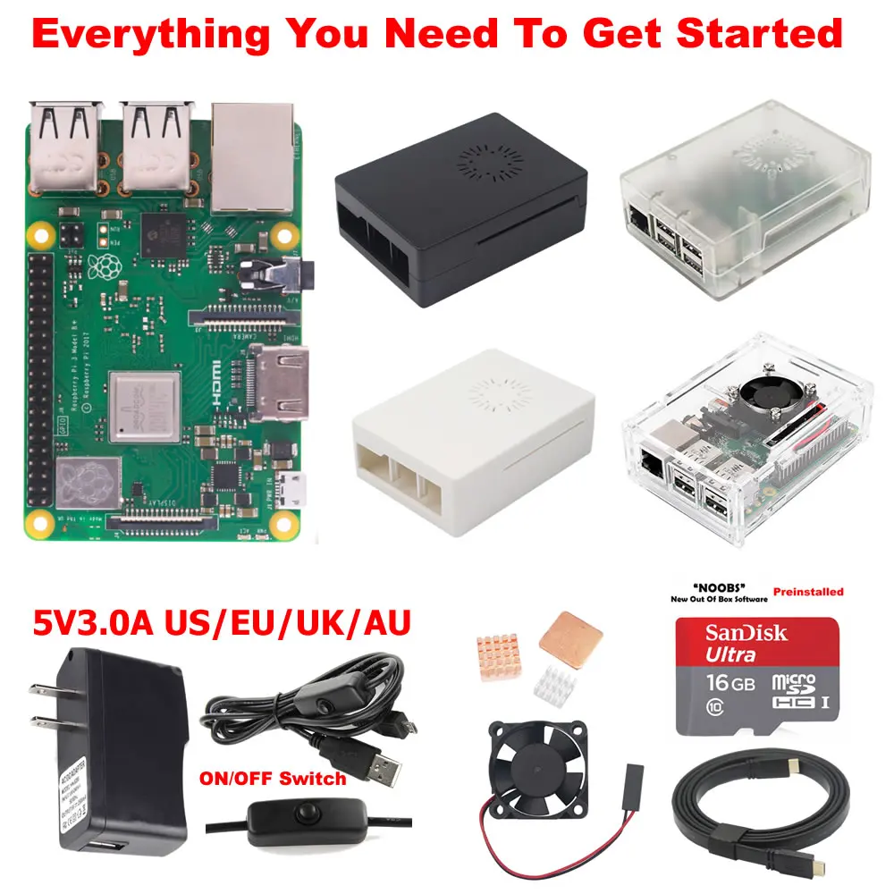 

Raspberry Pi 3 Model B+ B Plus Starter Kit