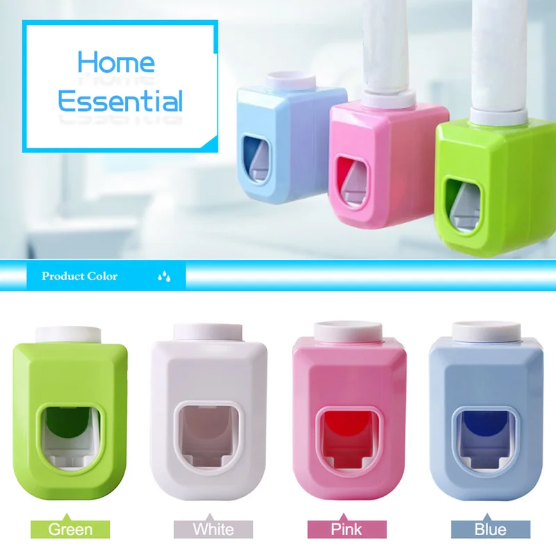 

1Pc New Hands Free Automatic Toothpaste Dispenser Toothpaste Squeezer Out Wall Mount Bathroom Accessories Holder Dropshipping