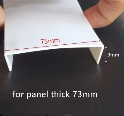 

Rubber Sealing U Strip 9x75x9mm for 73mm thick Glass Metal Car Wood Panel Board Edge Encloser Shield White