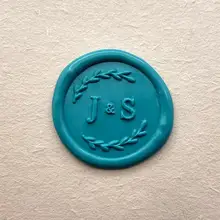 Изготовленный На Заказ интиал с листьями восковая печать штамп-персонализированный восковой комплект печатей-Свадебный Воск печать штамп-пригласите воск печати-на заказ