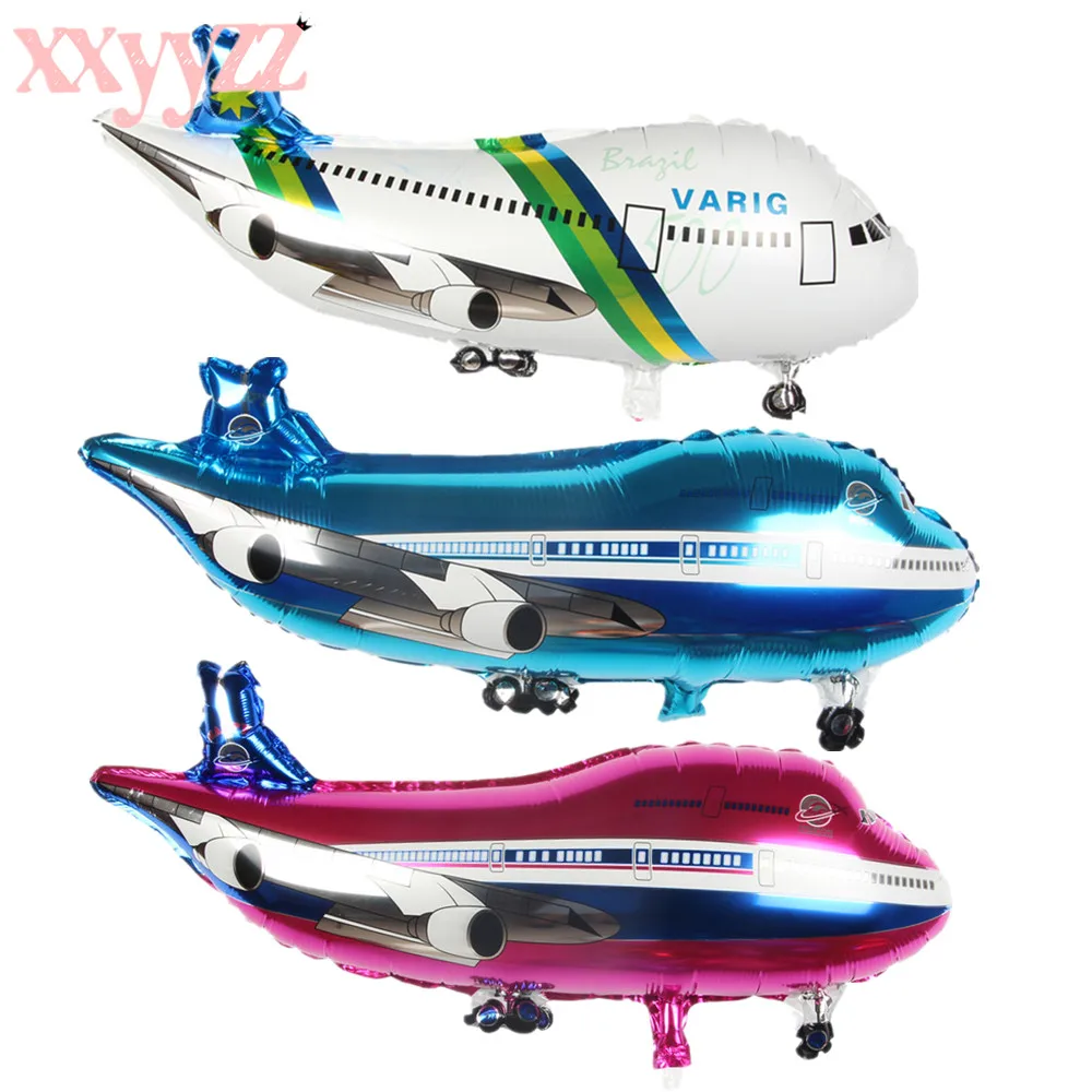 XXYYZZ Large Inflatable Toys Airliner Foil Balloons Plane Helium