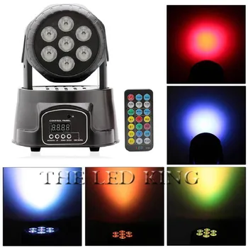 

Factory arrive Dj lighting full color rgbw moving head stage light 7x12W led DMX Wash dj stage light disco party light