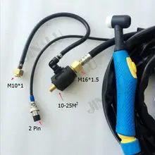 С воздушным охлаждением Tig сварочный фонарь WP17 WP-17 Голубой Ручкой газ и мощность отдельно 8 м