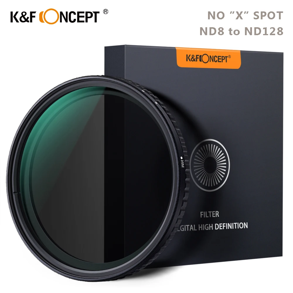 Comprar K F concepto ND8 128 Variable ND Filtro de 62mm 67mm 72mm 77mm 82mm X lugar se desvanecen Neutral Densityr filtro para Canon Nikon Sony lente