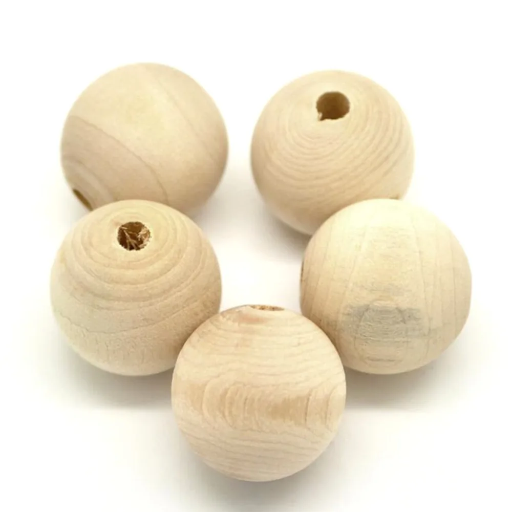 DoreenBeads 30 шт натуральный цветной шар деревянные бусины 25 мм (1 &quot) Диаметр. Размер