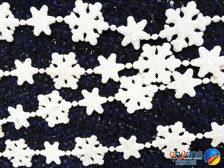 

1pcs Christmas ornaments window decoration decorative snow and ice effect scene Acrylic snowflake string 1.8 meters