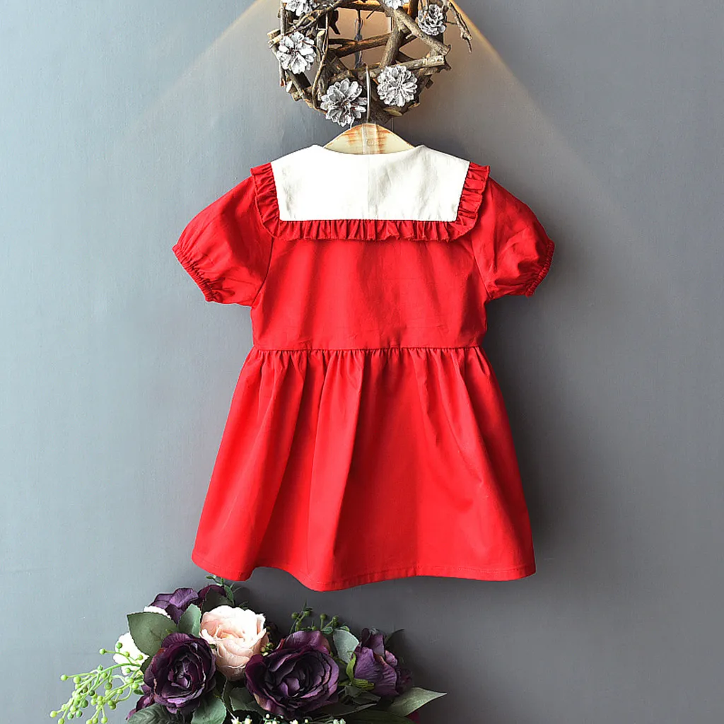 Милый кардиган с вишневыми лацканами; платье-свитер; одежда для маленьких девочек; праздничное платье принцессы с вышивкой вишни; F4