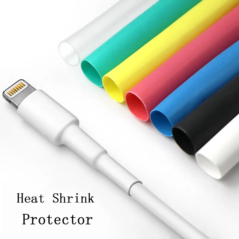 5PCS protector for iphone Cable usb cable wire organizer winder Heat Shrink Tube Sleeve for iPad iPhone 5 6 7 8 X XR XS Cable