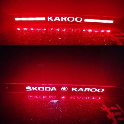 

Carbon Fiber Positioned Rear Brake Light Sticker Case Cover Stickers for skoda 2017 2018 karoq car Accessories 1PC