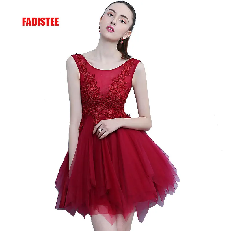 

FADISTEE New arrival prom party Dresses asymmetrical Vestido de Festa elegant dress short style appliques